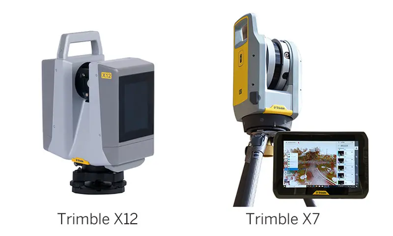 3Dレーザースキャナー「Trimble X12」「Trimble X7」