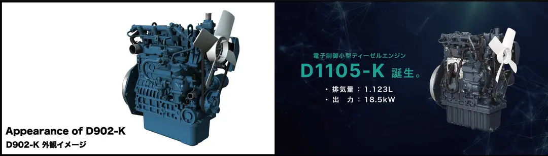 電子制御小型エンジンD902-K / D1105-K